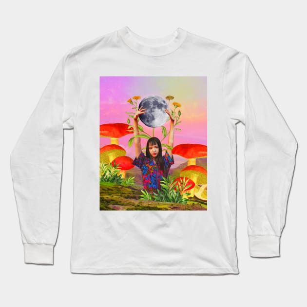 Mushroom Girl Long Sleeve T-Shirt by gisselbatres